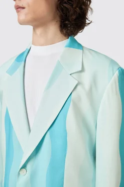 Alvaro Oversized Blue Cotton Suit
