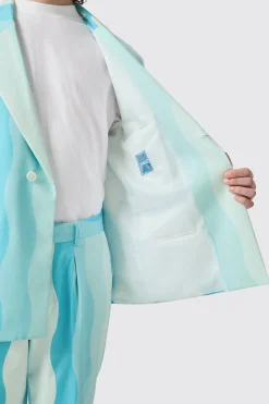 Alvaro Oversized Blue Cotton Suit
