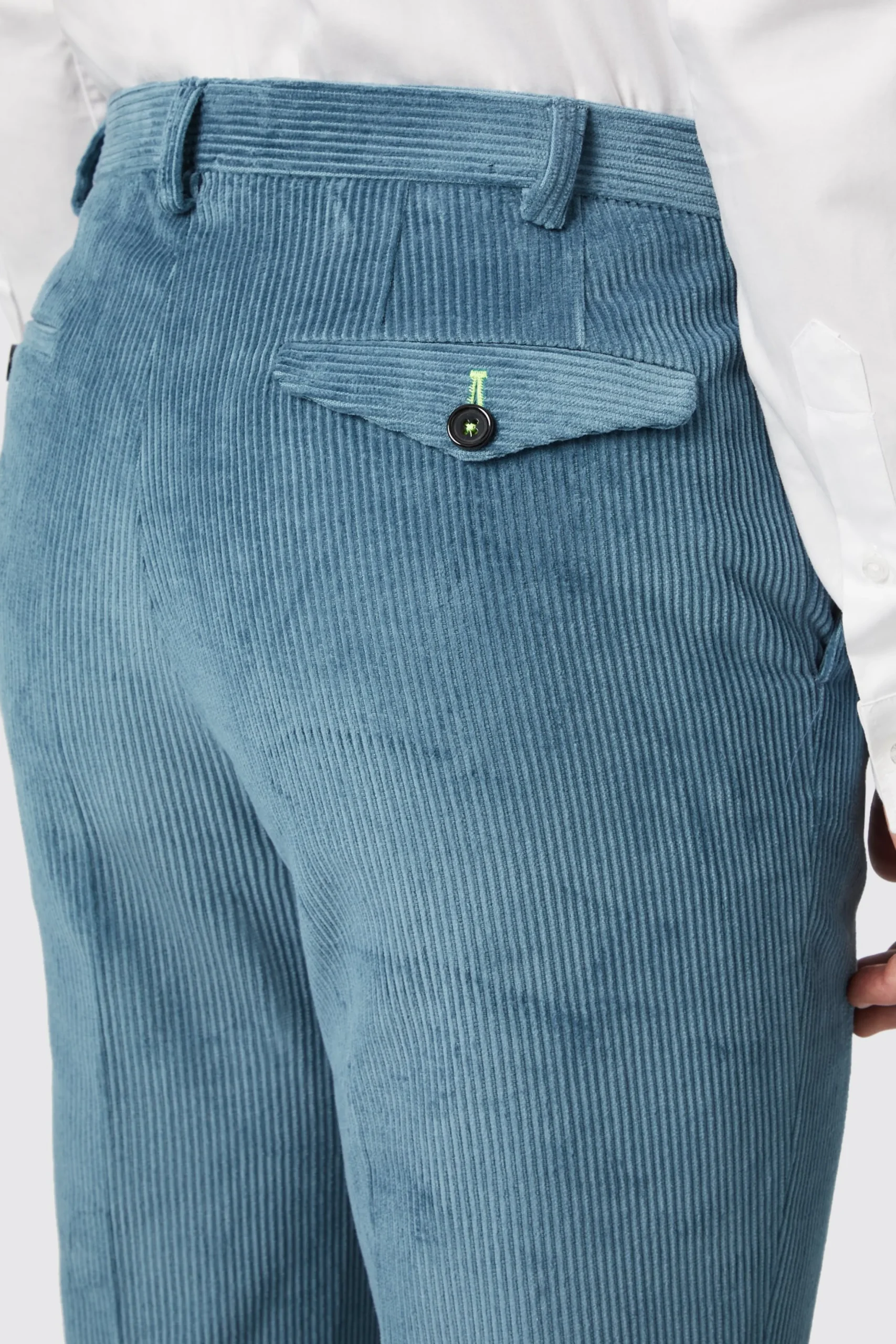 Aston Slim Fit Blue Corduroy Trousers