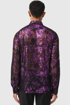 Baldwin Slim Fit Floral Pink Shirt