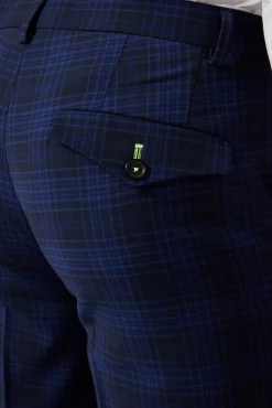 Barlow Slim Fit Navy Wool Check Suit
