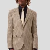Blythe Slim Fit Beige Check Jacket