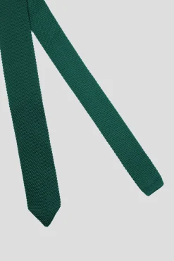 Bowie Bottle Green Knitted Tie