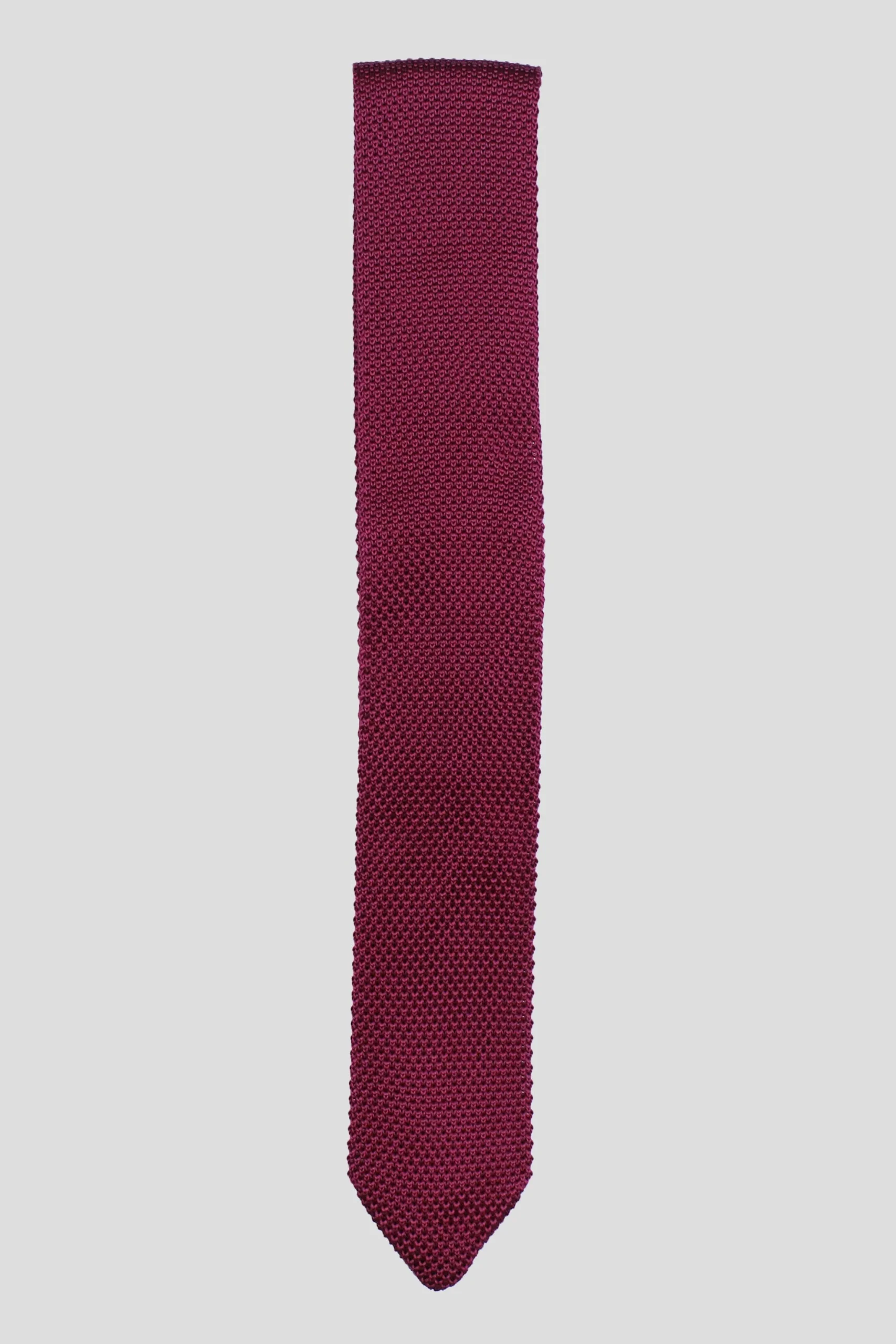 Bowie Burgundy Knitted Tie