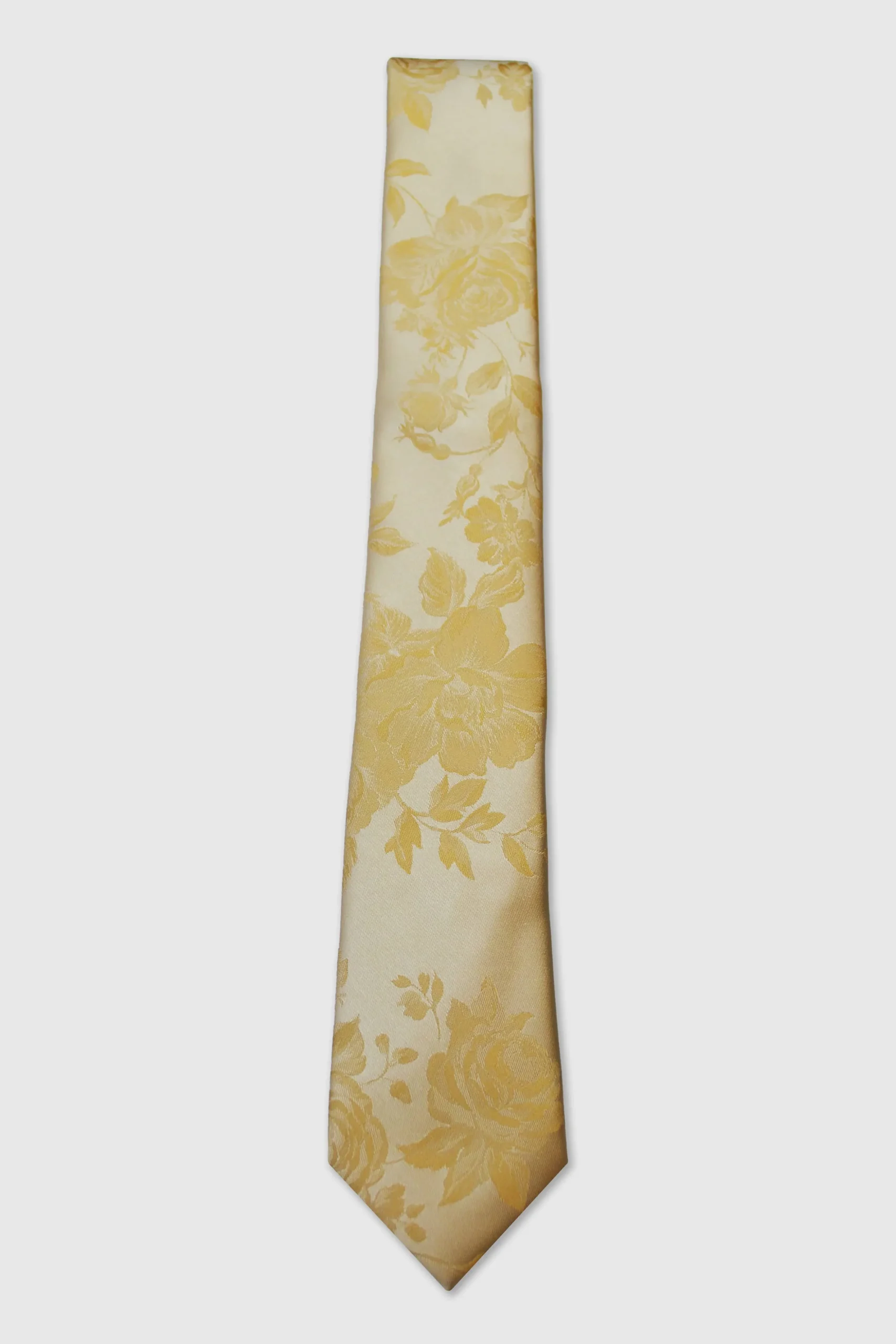Braxas Yellow Floral Tie And Hank Set
