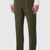 Brisbane Slim Fit Green Corduroy Trousers