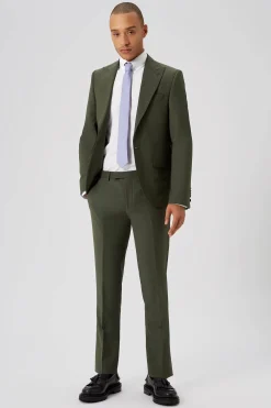 Buscot Slim Fit Green Wool Suit