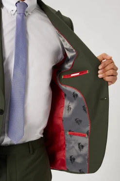 Buscot Slim Fit Green Wool Suit