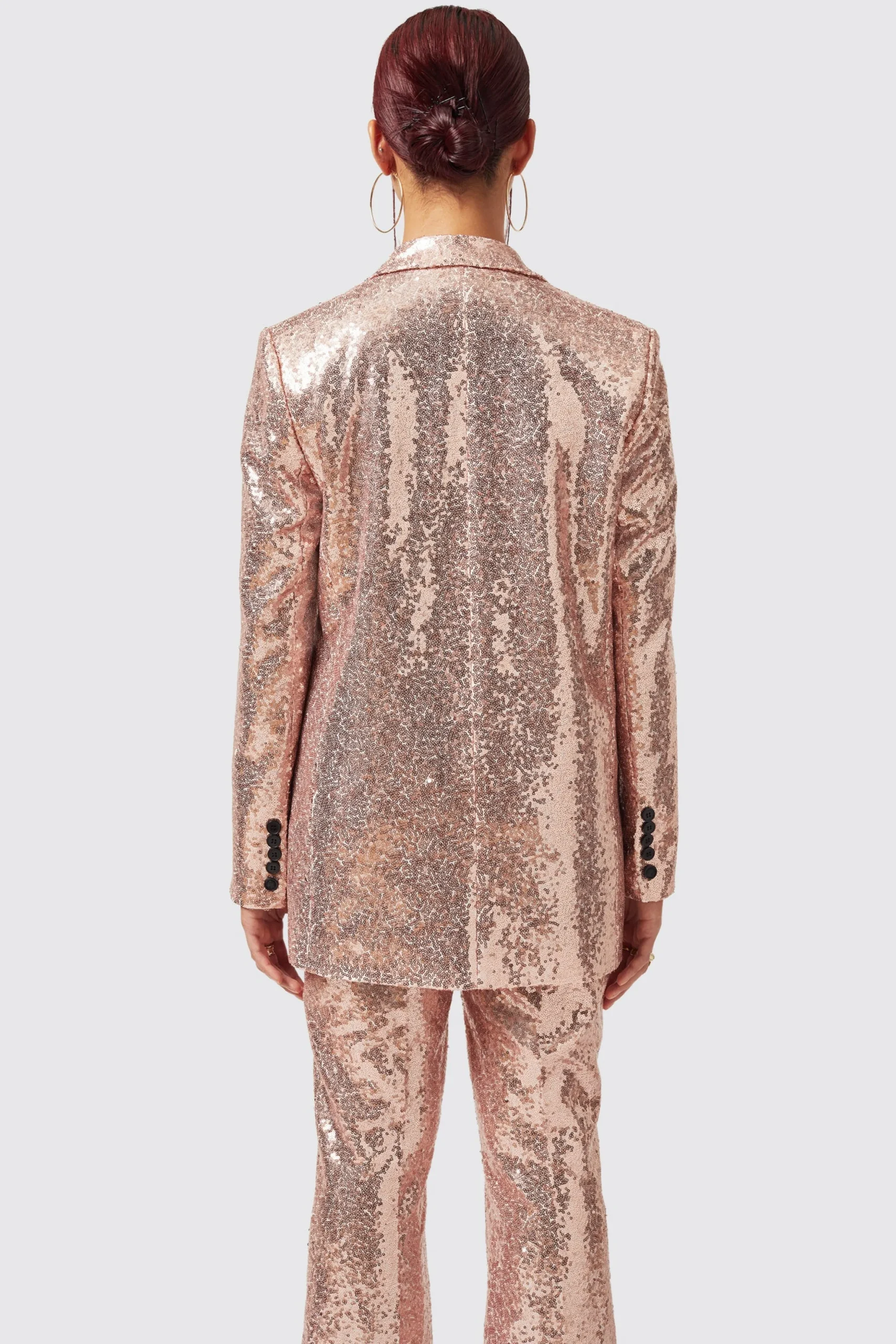 Caladium Slim Fit Pink Sequin Jacket