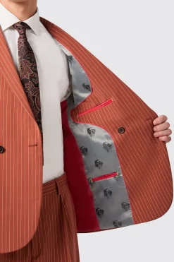 Cortese Oversized Burnt Orange Pinstripe Suit