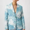 Dresden Skinny Fit Blue Floral Cotton Jacket