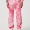 Drogba Oversized Pink Abstract Cotton Trousers