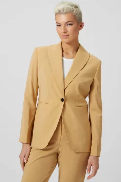 Eliza Skinny Fit Yellow Jacket