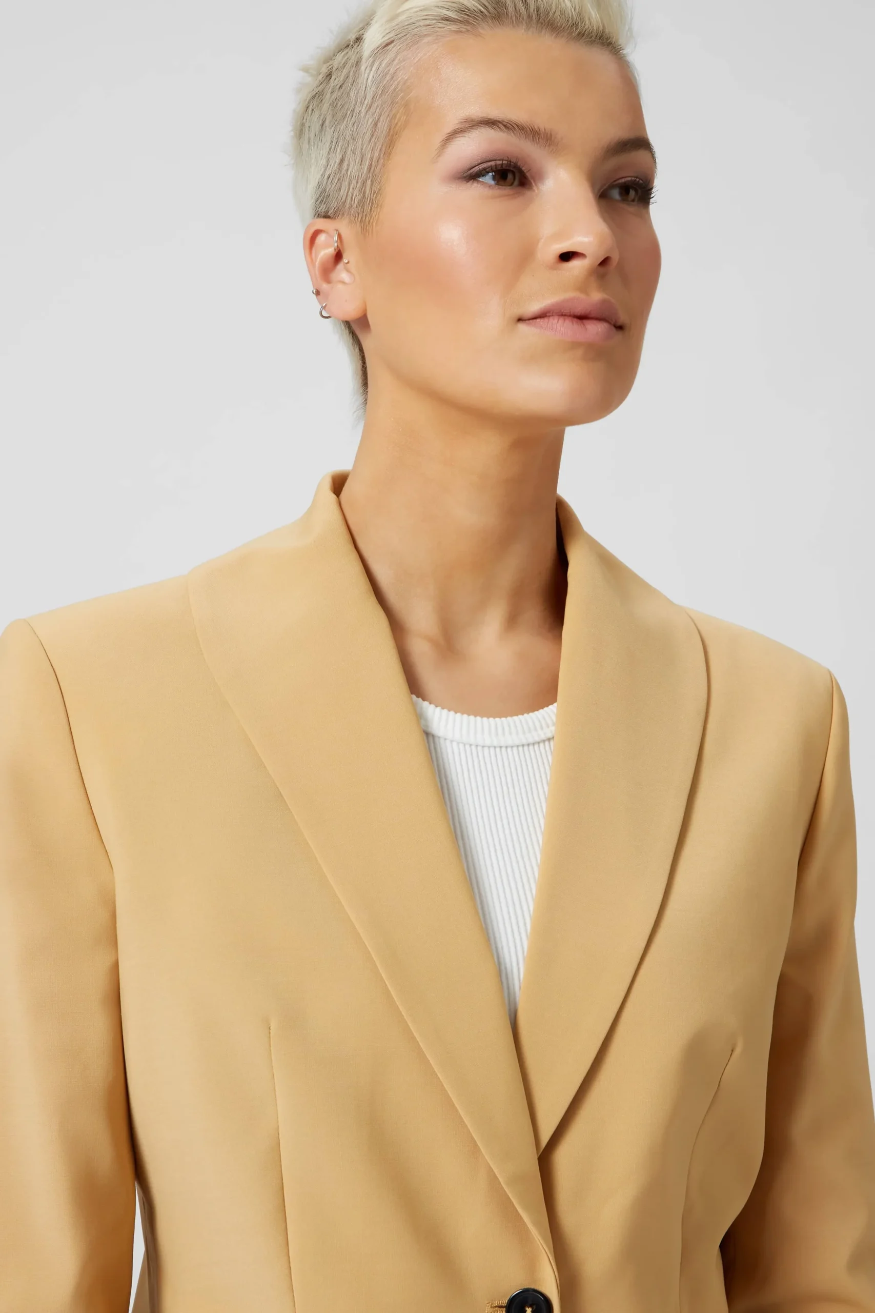 Eliza Skinny Fit Yellow Jacket