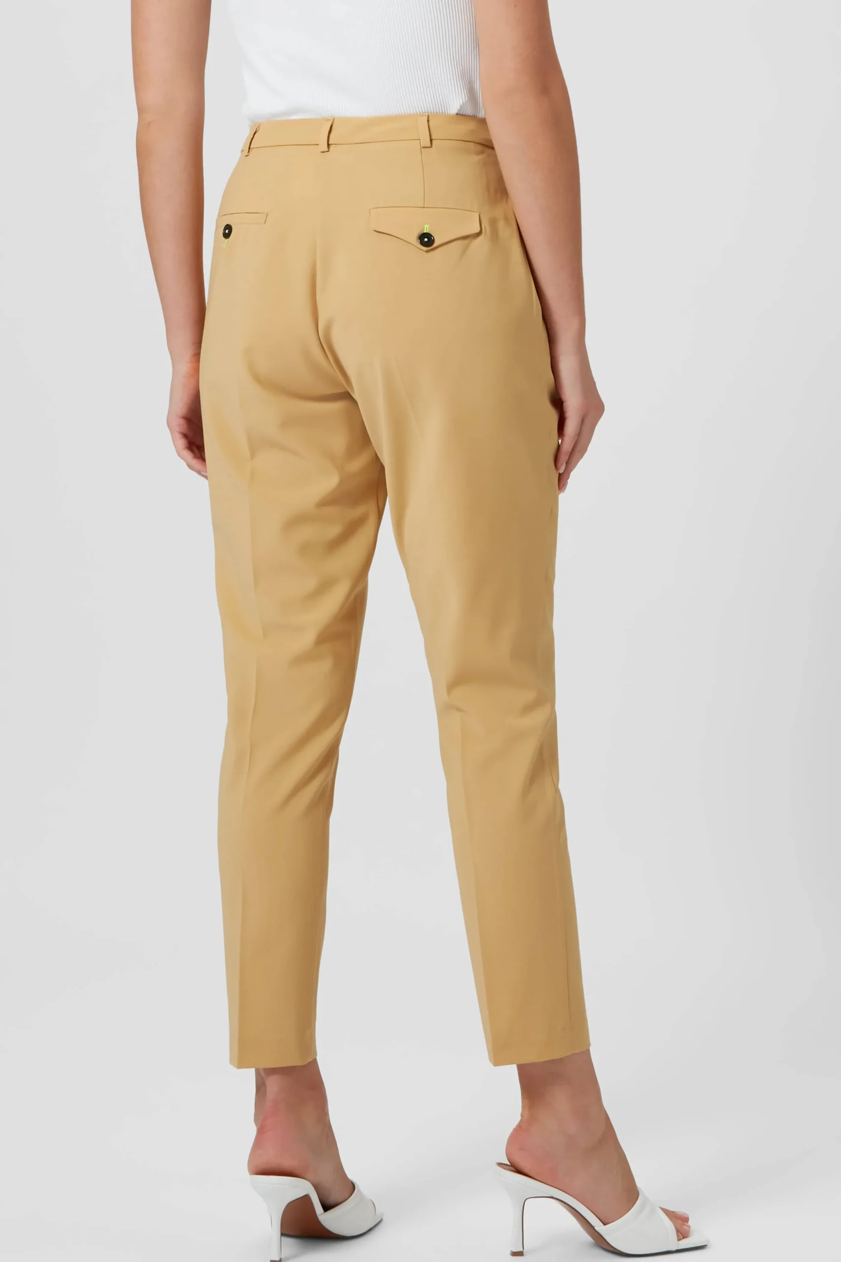 Eliza Skinny Fit Yellow Trousers
