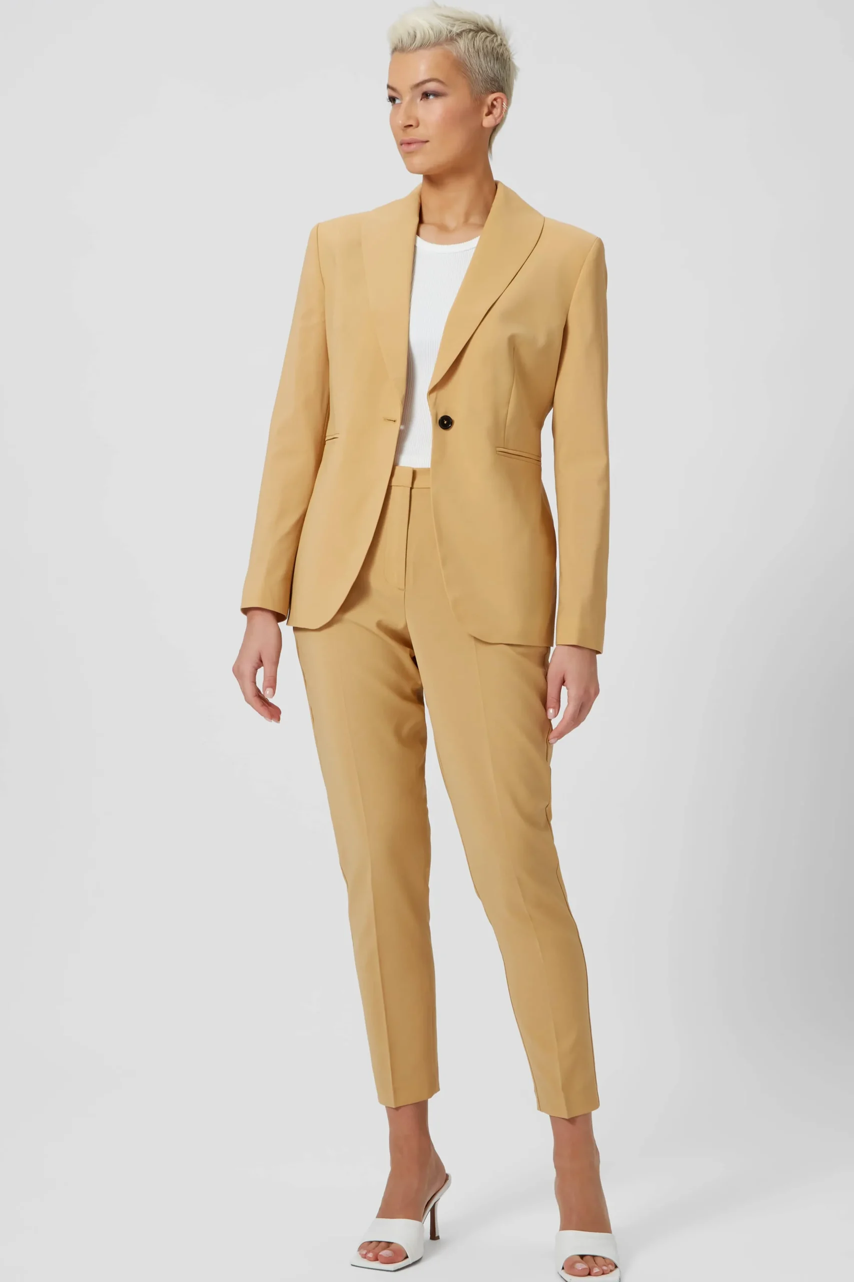 Eliza Skinny Fit Yellow Trousers