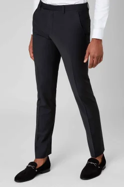 Ellroy Skinny Fit Black Wool Trousers