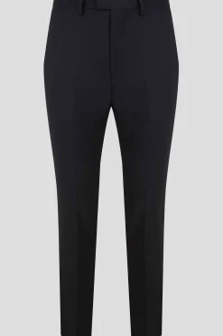 Ellroy Skinny Fit Black Wool Trousers