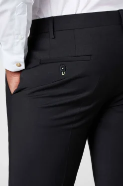 Ellroy Skinny Fit Black Wool Trousers