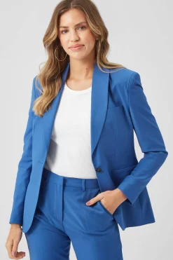 Ellroy Skinny Fit French Blue Wool Jacket