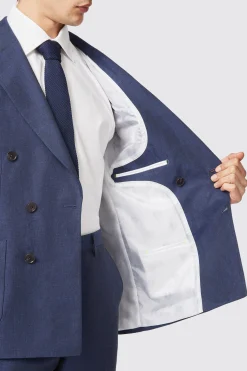 Fairmont Slim Fit White Double Breasted Linen Suit