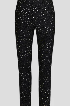 Farrow Skinny Fit Black Polka Dot Tuxedo Trousers