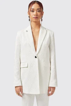 Fiore Slim Fit White Jacket