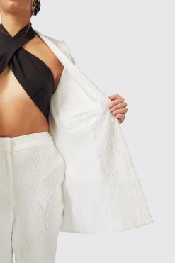 Fiore Slim Fit White Jacket