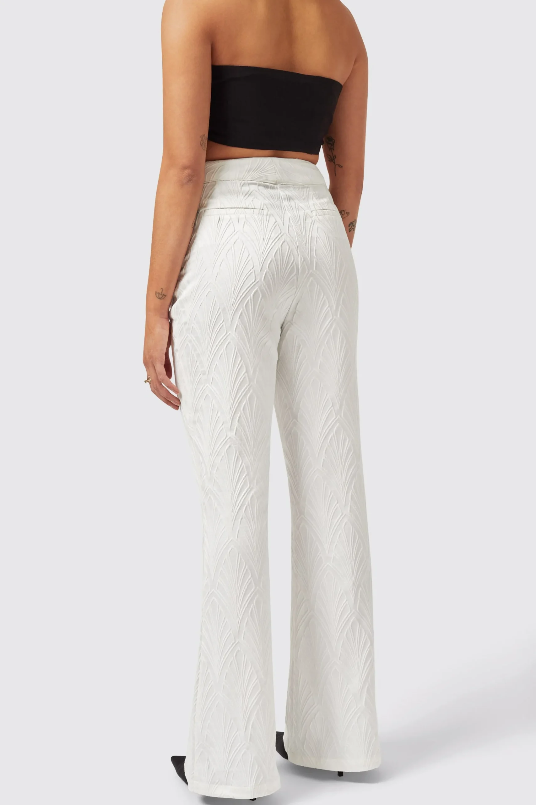 Fiore Slim Fit White Trouser
