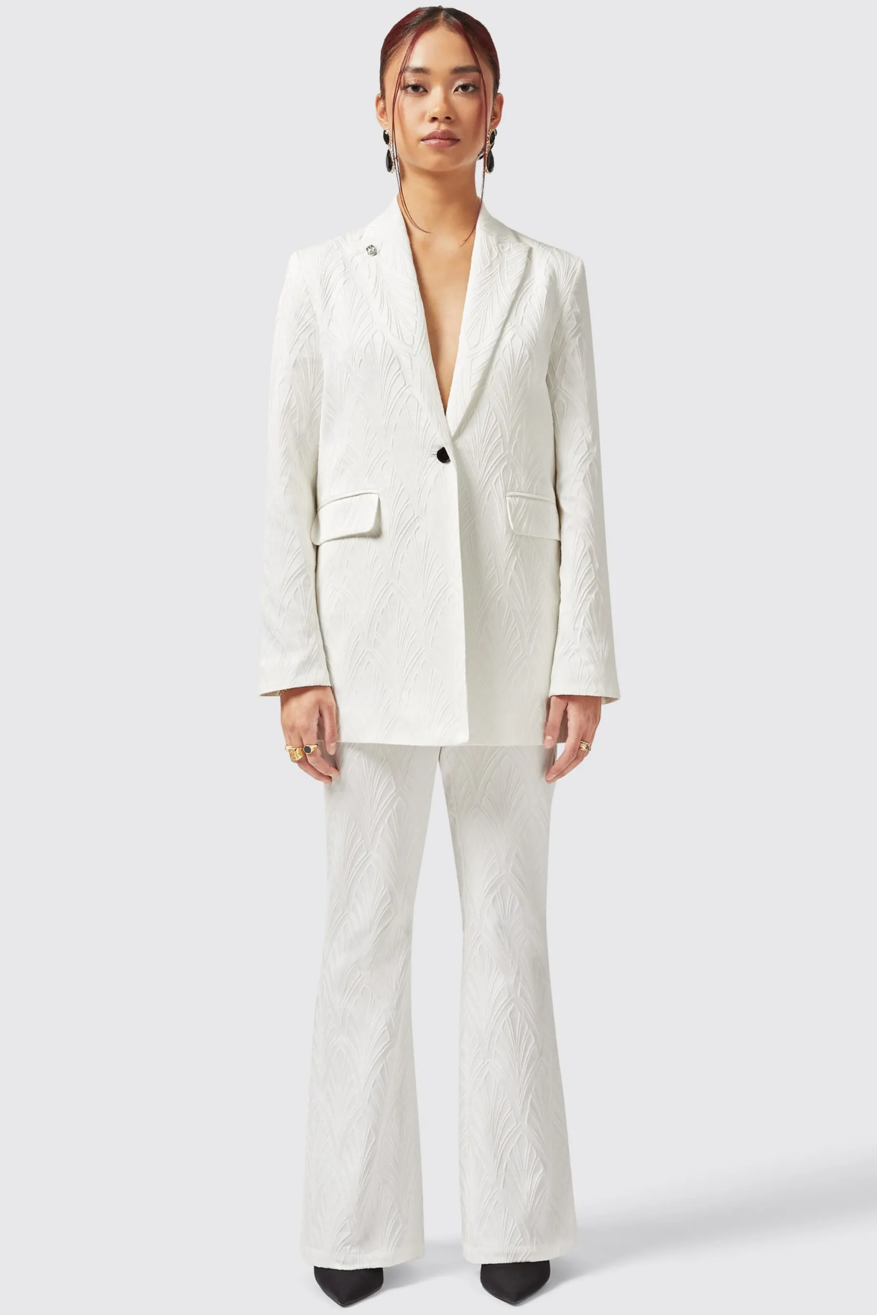 Fiore Slim Fit White Trouser