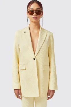 Fiore Slim Fit Yellow Jacket