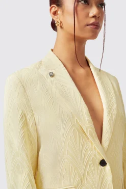 Fiore Slim Fit Yellow Jacket
