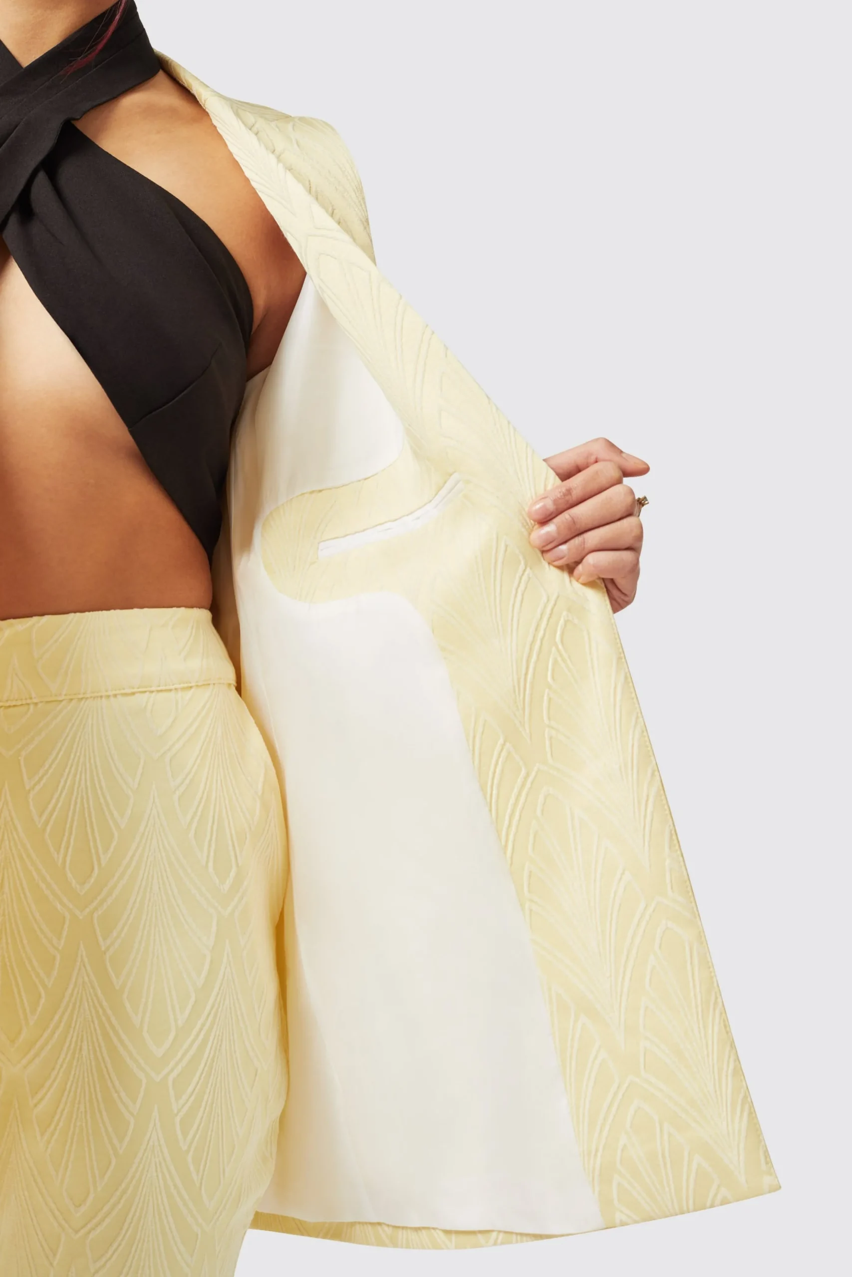 Fiore Slim Fit Yellow Jacket
