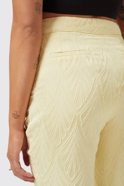 Fiore Slim Fit Yellow Trouser