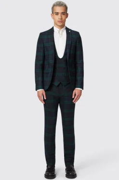 Ginger Skinny Fit Green Tartan Suit