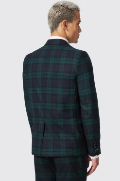 Ginger Skinny Fit Green Tartan Jacket