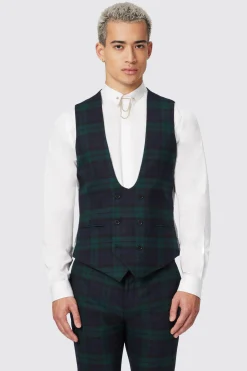 Ginger Skinny Fit Green Tartan Suit