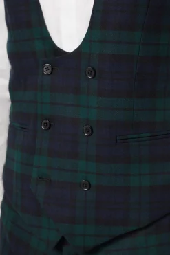 Ginger Skinny Fit Green Tartan Suit