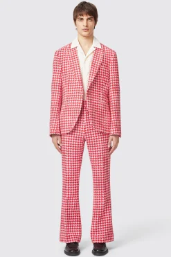 Gittings Slim Fit Red Boucle Cotton Jacket