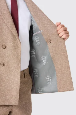 Goddard Slim Fit Brown Double Breasted Jacket