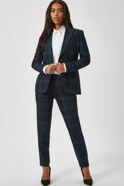 Grace Skinny Fit Green Tartan Suit
