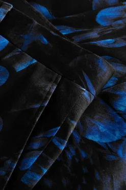 Heron Slim Fit Blue Floral Cotton Jacket