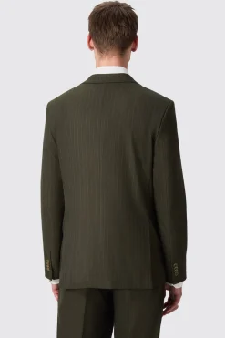 Hodge Slim Fit Green Pinstripe Suit