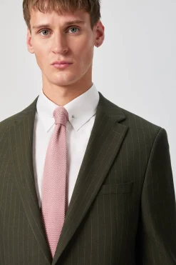 Hodge Slim Fit Green Pinstripe Suit