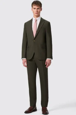 Hodge Slim Fit Green Pinstripe Jacket