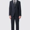 Hodge Slim Fit Navy Pinstripe Suit