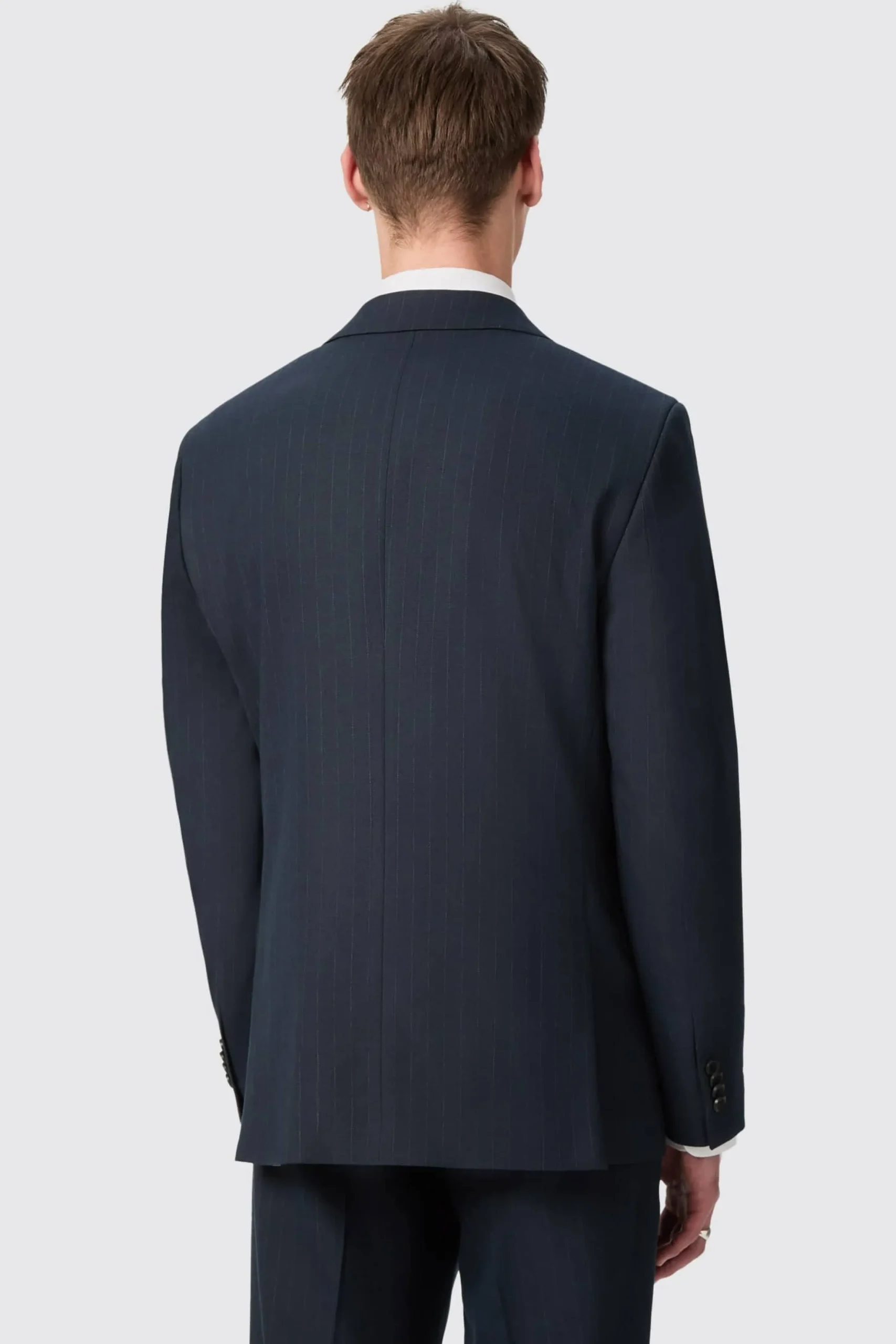 Hodge Slim Fit Navy Pinstripe Jacket