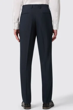 Hodge Slim Fit Navy Pinstripe Trousers