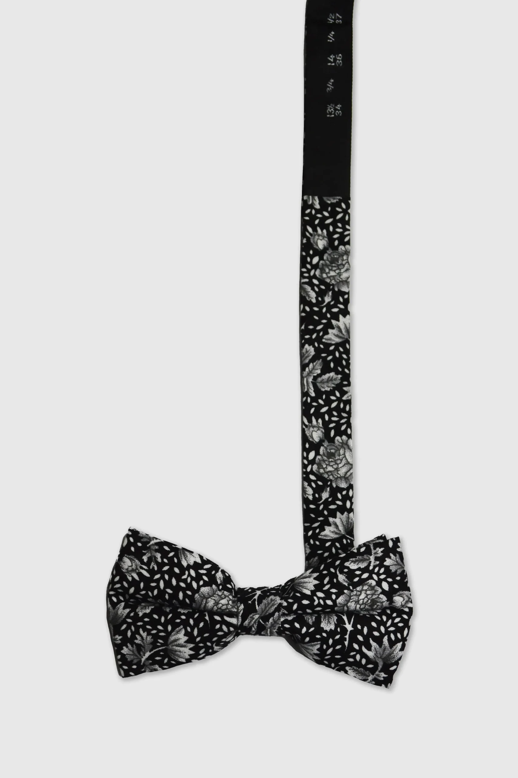 Jasper Black Floral Bow Tie