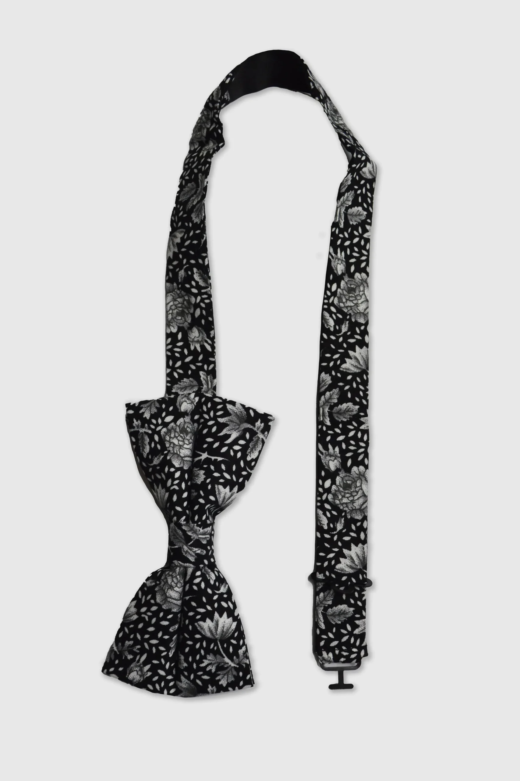 Jasper Black Floral Bow Tie